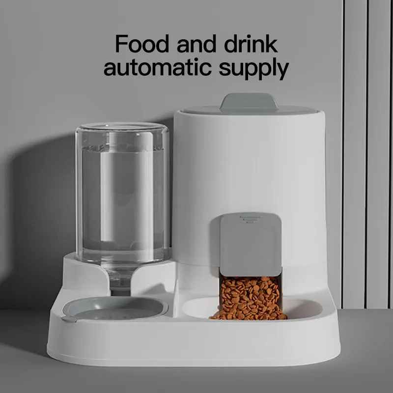 Comedouro e Bebedouro Automático por Gravidade 2 em 1 – Grande Capacidade e Anti-Derramamento